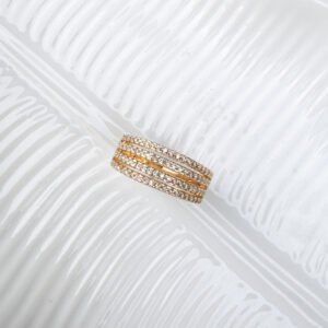 Anel Aros Folheado a Ouro 18k Cravejado de Zircônias - Image 2