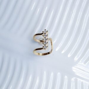 Piercing Fake Eros Folheado a ouro 18k com micro cravação de zircônias - Image 4