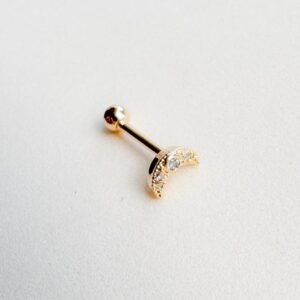 Piercing para Tragus Lua com detalhes em Zircônias - Image 2