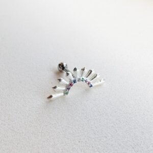 Piercing Raios de Sol em Prata com detalhes em micro cravação de zircônias - Image 3