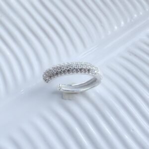 Piercing Fake em Prata com detalhes em micro cravação em zircônias - Image 3