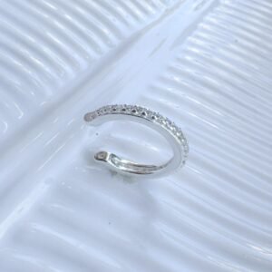 Piercing Fake em Prata com detalhes em micro cravação em zircônias - Image 4