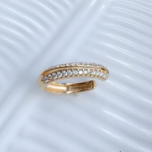 Piercing Fake Cravejado em Zircônias Folheado a ouro 18k - Image 3