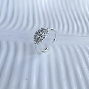 Piercing Fake Prata cravejado de Zircônias - Image 1