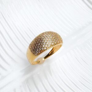Anel Glamm Luxo Folheado a Ouro 18k - Image 1