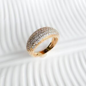 Anel Luxo Folheado a ouro 18k Cravejado em Zircônias - Image 3