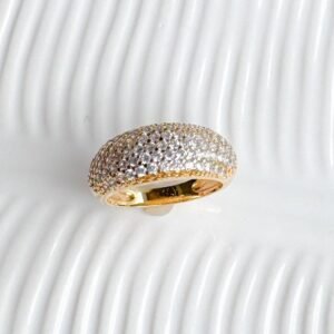 Anel Luxo Folheado a ouro 18k Cravejado em Zircônias - Image 4