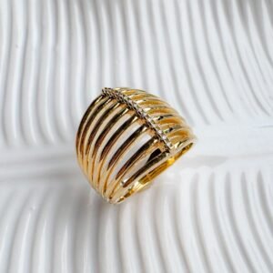 Anel Aross Folheado a Ouro 18k - Image 1