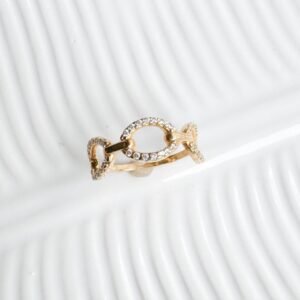 Anel Elo Luxo Folheado a Ouro 18k - Image 3