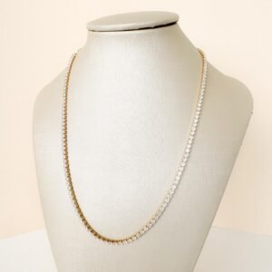 Choker Riviera folheado a ouro 18k cravejada de zircônias - Image 1
