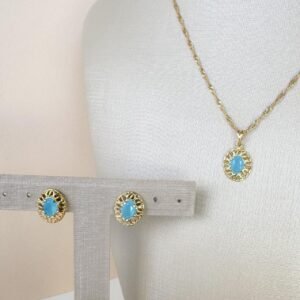 Conjunto Lazuly folheado a ouro 18k - Image 1
