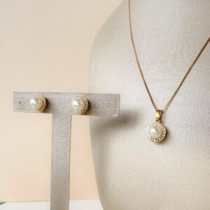 Conjunto Pérola Folheado a ouro 18k - Image 1