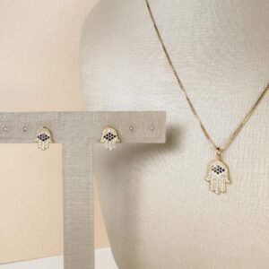 Conjunto Mão de Fátima Folheado a Ouro18k - Image 1