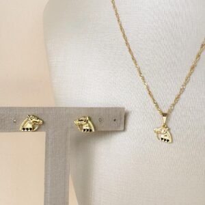 Conjunto Horse Folheado a ouro 18k com detalhes em micro cravação de zircônias - Image 2
