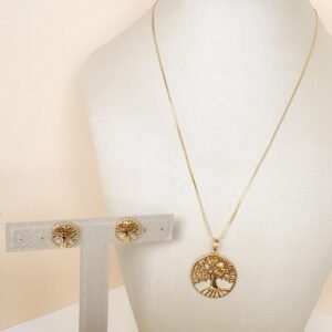 Conjunto Arvore da Vida Folheado a ouro 18k - Image 2