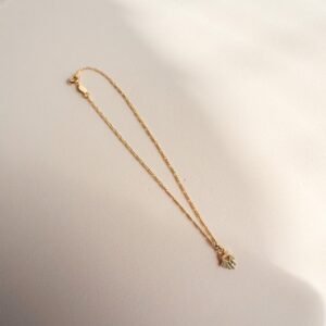 Tornozeleira Mão de Fátima folheada a ouro 18k - Image 1