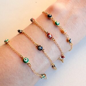 Pulseira Kids Olho Grego folheada a ouro 18k - Image 1