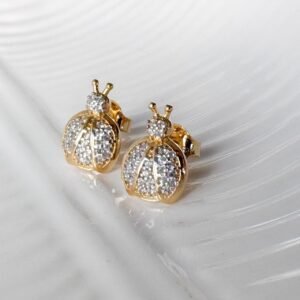 Brinco Joaninha Folheado a Ouro 18k - Image 2