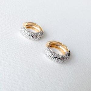 Brinco Argola Duo Color Folheado a Ouro 18k e ródio branco - Image 1