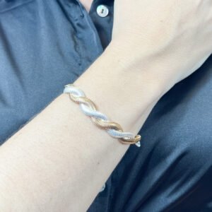 Pulseira Snake Duo Color Folheado a ouro 18k - Image 1