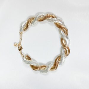 Pulseira Snake Duo Color Folheado a ouro 18k - Image 2